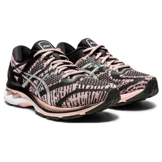 Asics Buty biegowe Gel Kayano 27 MX (Knit-Mesh, Stabilność) czarny/różowy Damskie